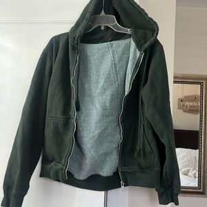 Brandy Melville Green Zip up